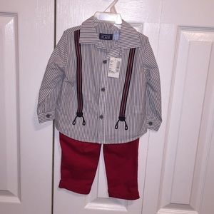 Children's Place collared shirt and pants set